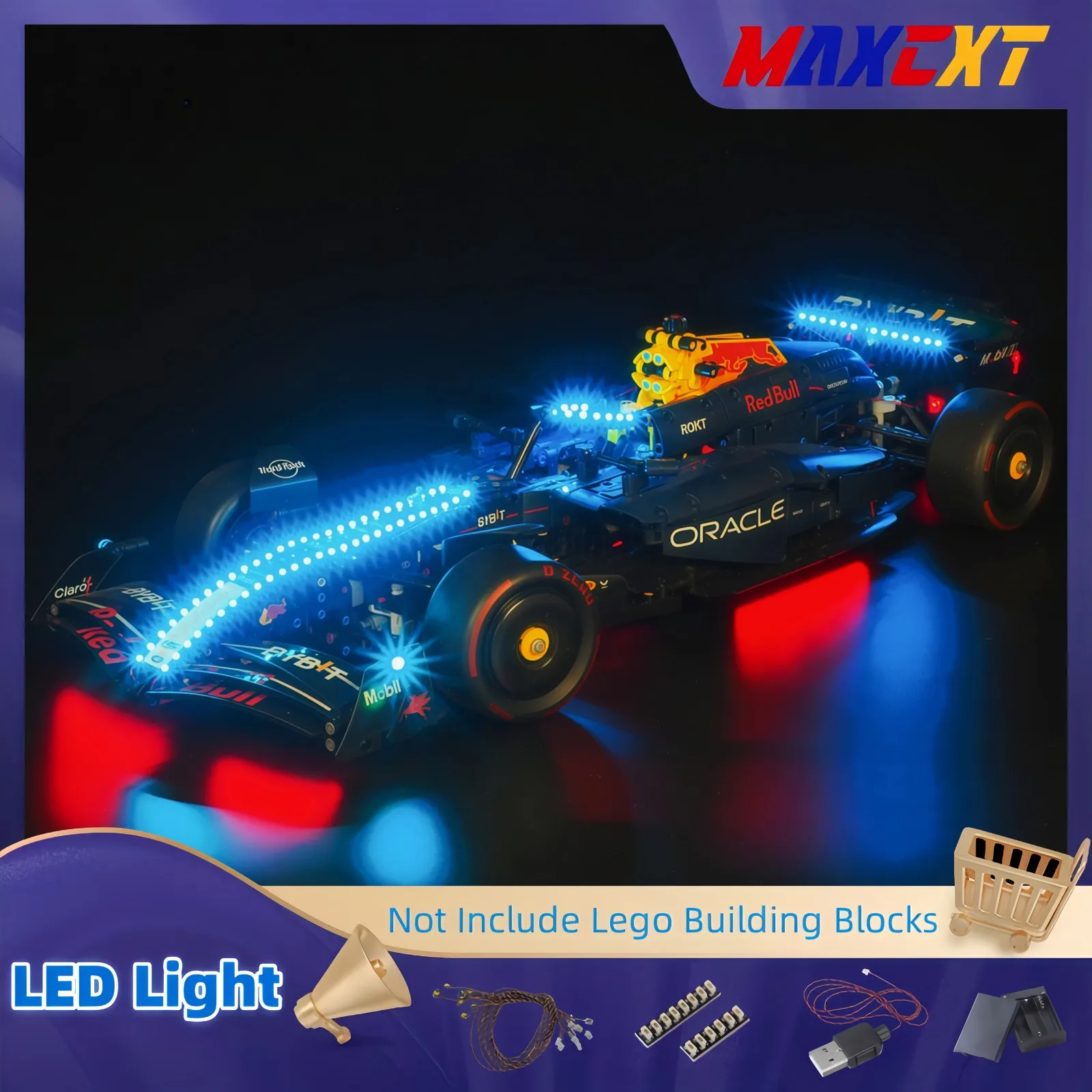 MAXCXT LED Light For LEGO 42206 Technic Oracle Red Bull Racing RB20 F1 Car DIY Decorative Lamp Not Include Building Blocks Set
MAXCXT LED Light For LEGO 42206 Technic Oracle Red Bull Racing RB20 F1 Car DIY Decorative Lamp Not Include Building Blocks Set