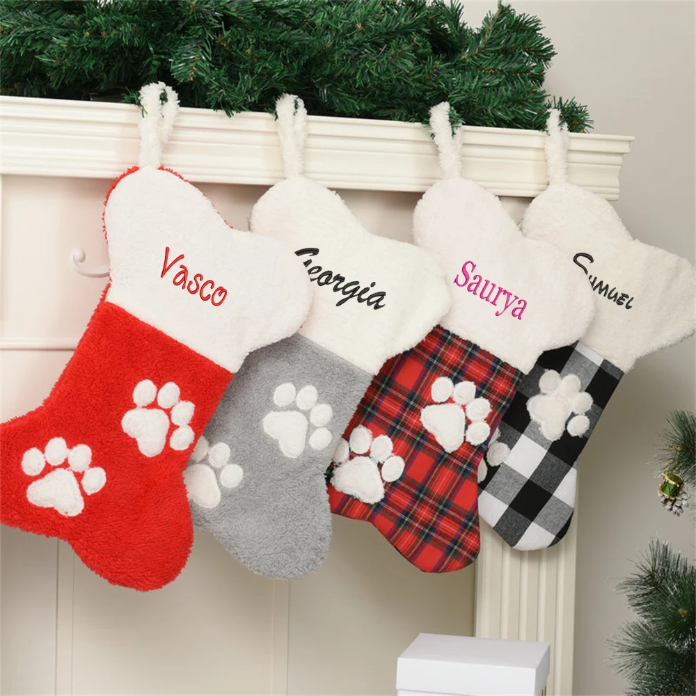 Personalized Name Children's Christmas Gift Bag New Christmas Pendant Dog Paw Christmas Socks Christmas Decoration Gift Socks
Personalized Name Children's Christmas Gift Bag New Christmas Pendant Dog Paw Christmas Socks Christmas Decoration Gift Socks