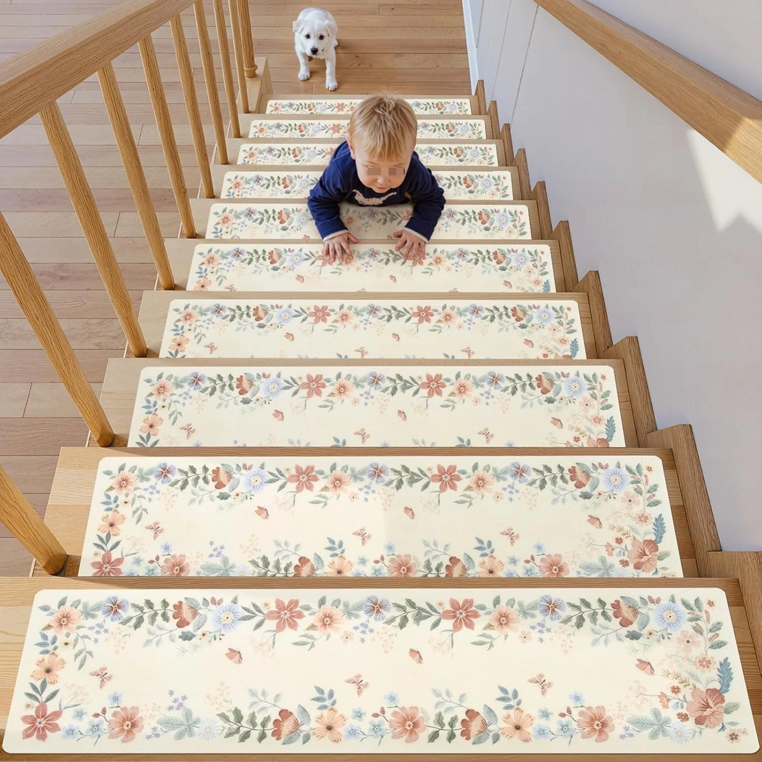 Stair Mat Set with Floral Pattern, Soft Long Strip Non - Slip Carpet, Kid - Friendly Modern Home Decor Floor Mat, Christmas Rug
Stair Mat Set with Floral Pattern, Soft Long Strip Non - Slip Carpet, Kid - Friendly Modern Home Decor Floor Mat, Christmas Rug
