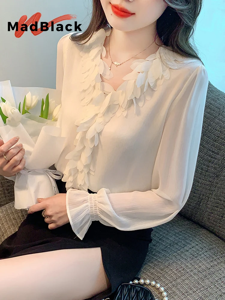 MadBlack-Women European Shirt, Sexy V Neck Ruffles, Streetwear Flare Sleeve Loose S-2XL Chiffon Blouse, 2026 Spring New T5D672CC
MadBlack-Women European Shirt, Sexy V Neck Ruffles, Streetwear Flare Sleeve Loose S-2XL Chiffon Blouse, 2026 Spring New T5D672CC