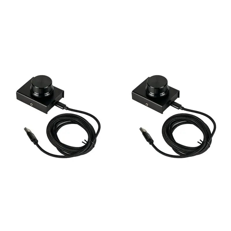 ABKQ-2X USB Computer Volume Controller Multimedia PC Speaker External Audio Volume Control Adjust Knob