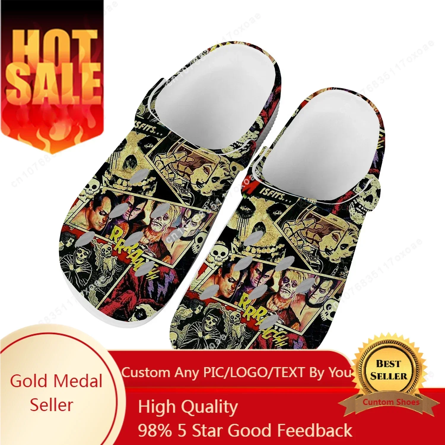Misfits Skull Shoes Home Clog Mens Women Youth Boy Girl Sandals Shoes Garden Custom Made Breathable Shoe Beach Hole Slippers
Misfits Skull Shoes Home Clog Mens Women Youth Boy Girl Sandals Shoes Garden Custom Made Breathable Shoe Beach Hole Slippers