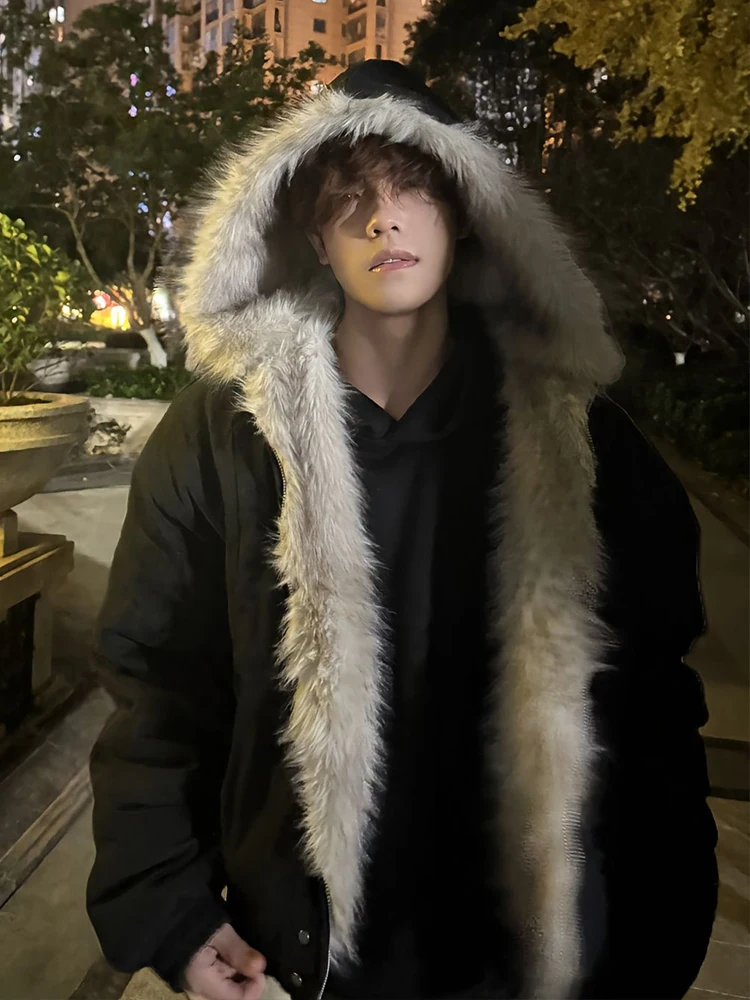 Cleanfit Men's ort Thiened Cotton Jaet Hooded Fur Collar Autumn Winter American Retro Mountain Eagle Cotton Coat
Cleanfit Men's ort Thiened Cotton Jaet Hooded Fur Collar Autumn Winter American Retro Mountain Eagle Cotton Coat