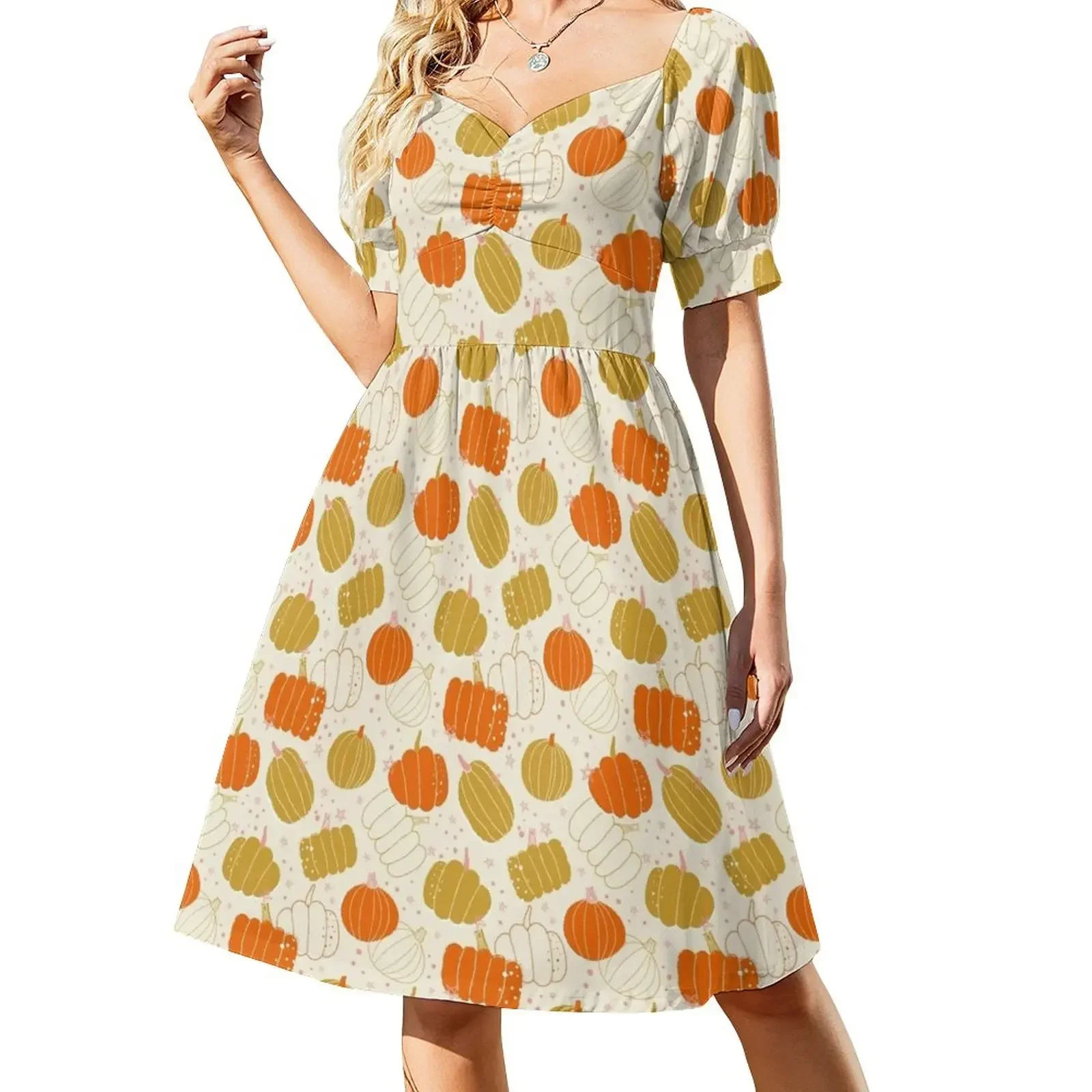 Halloween Cute Pumpkins, halloween gift for woman, halloween home deco, pumpkins, bright co Short-Sleeved Dress bandage dress
Halloween Cute Pumpkins, halloween gift for woman, halloween home deco, pumpkins, bright co Short-Sleeved Dress bandage dress