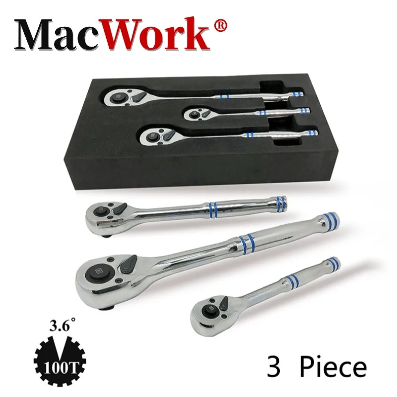 3 PCS 100 Teeth Ratchet Handle Wrench Multitool Tools For Ratchet 1/4" 3/8" 1/2“ Drive Ratchet Toughbuilt Adjustable Spanner
3 PCS 100 Teeth Ratchet Handle Wrench Multitool Tools For Ratchet 1/4" 3/8" 1/2“ Drive Ratchet Toughbuilt Adjustable Spanner