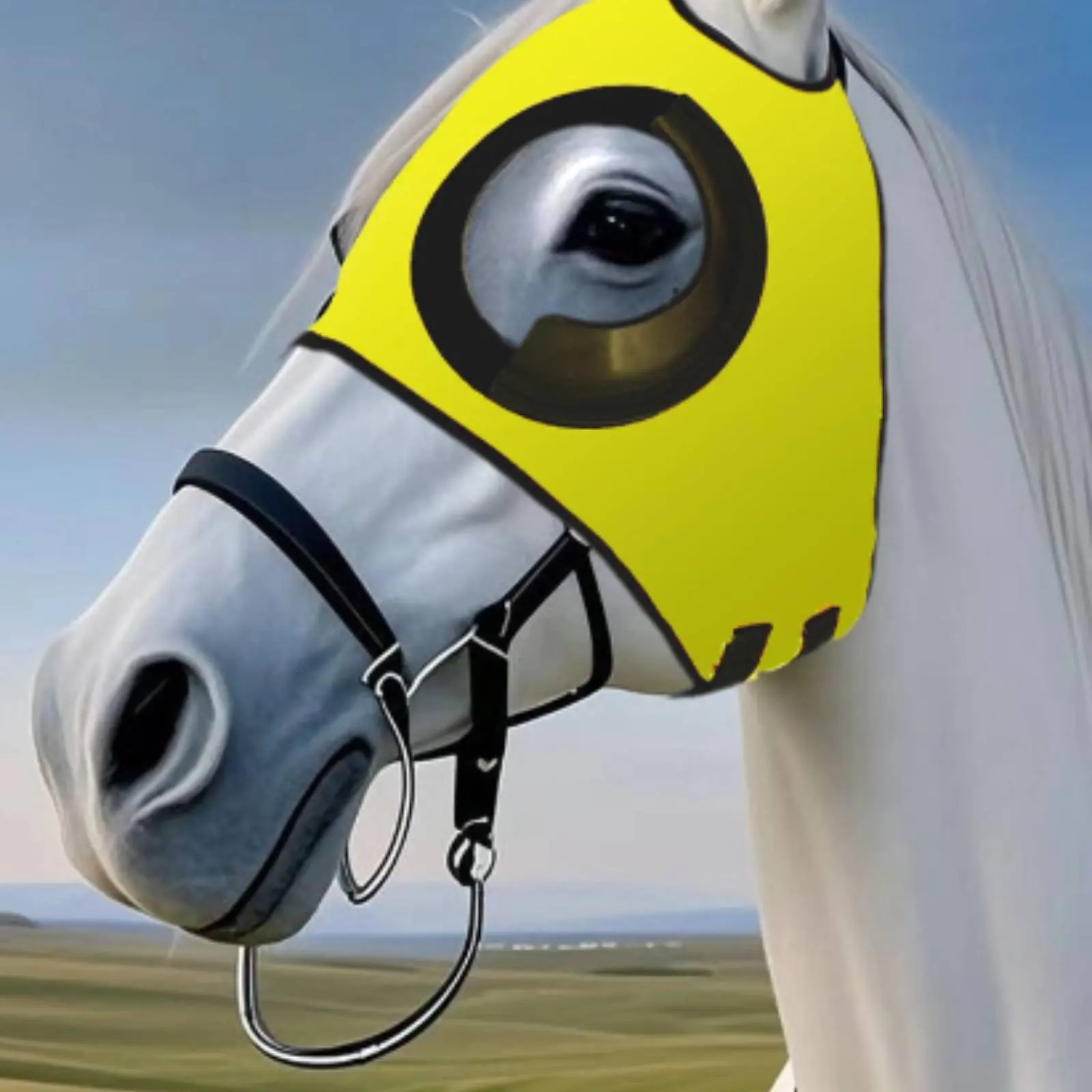 Horse Blinder Eye Openings Horse Face Mask Pet Gear Black Trim Easy to Clean
Horse Blinder Eye Openings Horse Face Mask Pet Gear Black Trim Easy to Clean