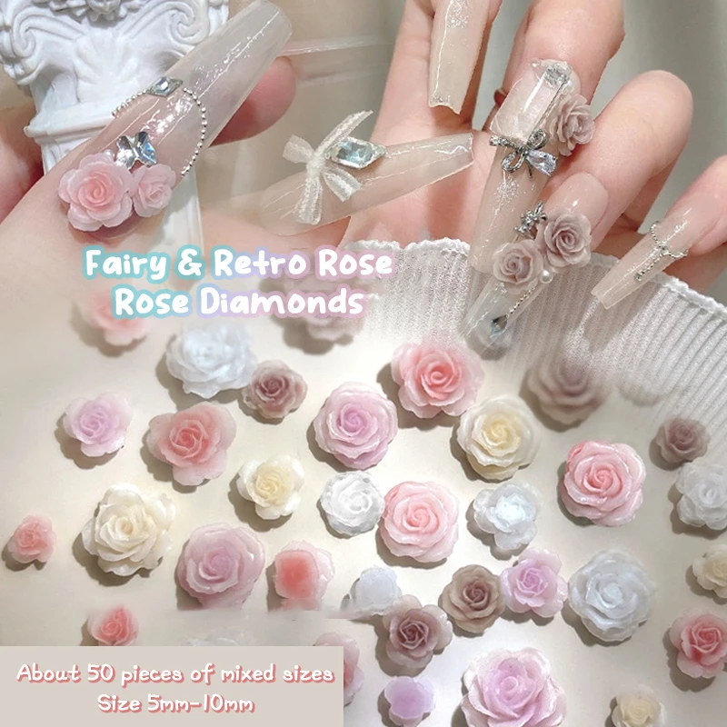 50Pcs DIY Nail Art Decor 3D Rosa Chinensis Flower Rose Flower Nail Drills Mixed Size Camellia Flower Nail Drill Manicure Design
50Pcs DIY Nail Art Decor 3D Rosa Chinensis Flower Rose Flower Nail Drills Mixed Size Camellia Flower Nail Drill Manicure Design