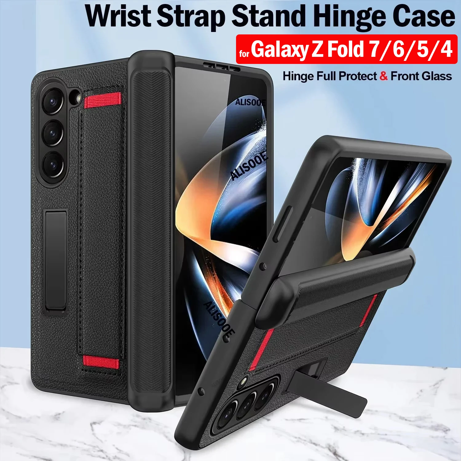 Z Fold 7 6 5 4 Hinge Case for Samsung Galaxy Z Fold 7 6 5 4 Case Wristband Front Glass Wrist Strap Stand Protect Cover Funda
Z Fold 7 6 5 4 Hinge Case for Samsung Galaxy Z Fold 7 6 5 4 Case Wristband Front Glass Wrist Strap Stand Protect Cover Funda