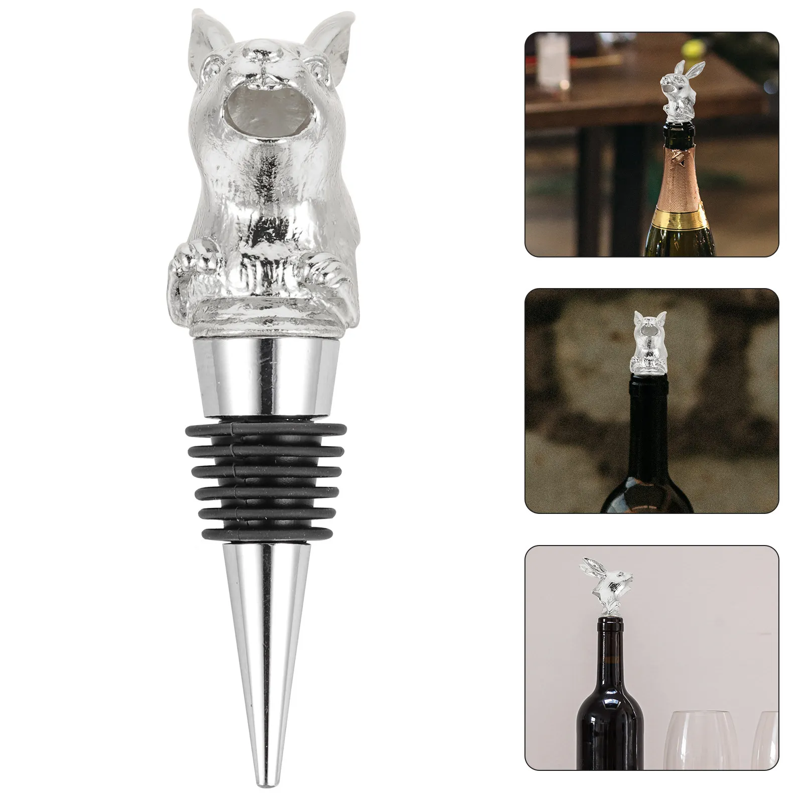 Elegant Rabbit Shaped Wine Stopper Reusable Bottle Sealing Plug for Glass Bottles Party Wedding Favor
Elegant Rabbit Shaped Wine Stopper Reusable Bottle Sealing Plug for Glass Bottles Party Wedding Favor