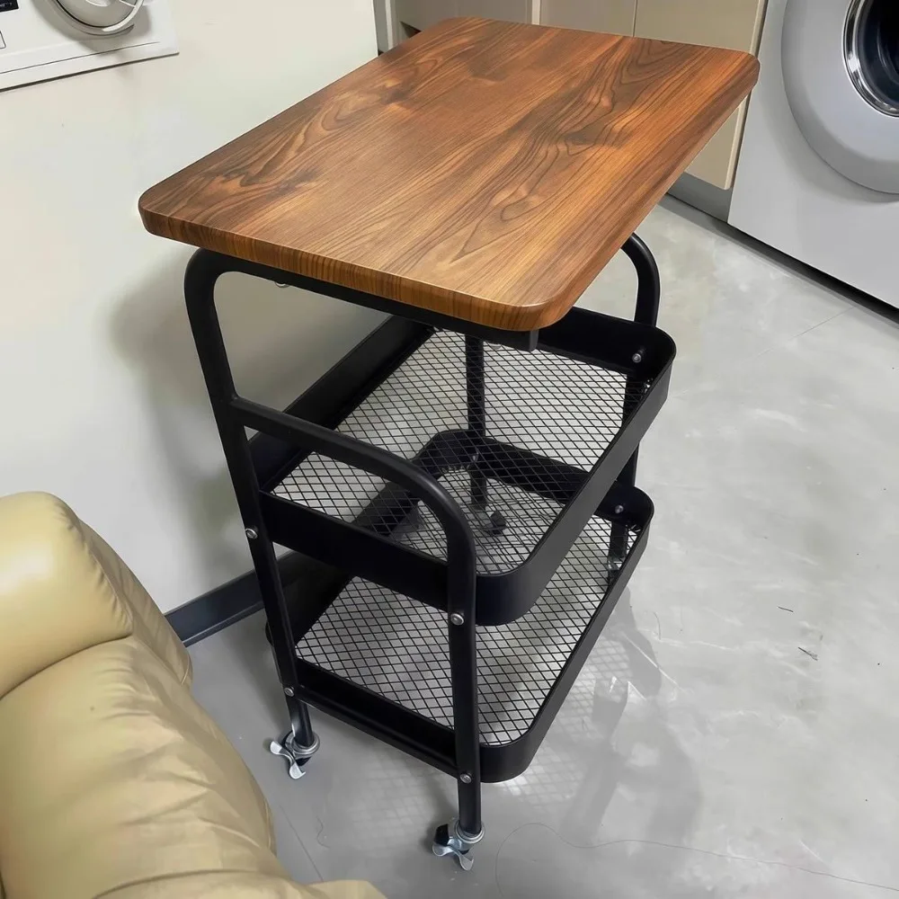 Multifunctional Mobile Storage Rack Retro Style Side End Table Household Sundry Organizer
Multifunctional Mobile Storage Rack Retro Style Side End Table Household Sundry Organizer