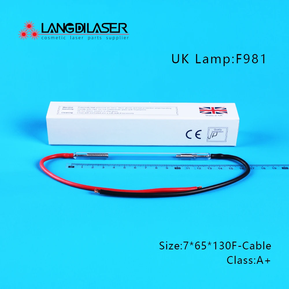 Lamp Code F981 / UK IPL Flash Lamp / SIZE : 7*65*130F / FOR Intense Pulsed Light (IPL) / Made In UK