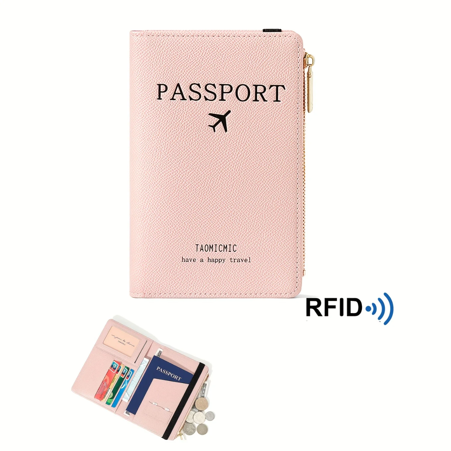 RFID Blocking Passport Case with Coin Purse & Credit Card Holder - Secure Travel Wallet for Men and Women
RFID Blocking Passport Case with Coin Purse & Credit Card Holder - Secure Travel Wallet for Men and Women