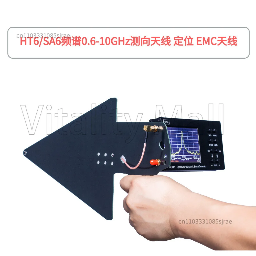 HT6 log-periodic antenna 0.6-10GHz direction finding antenna spectrum analyzer signal analysis and positioning EMC
HT6 log-periodic antenna 0.6-10GHz direction finding antenna spectrum analyzer signal analysis and positioning EMC