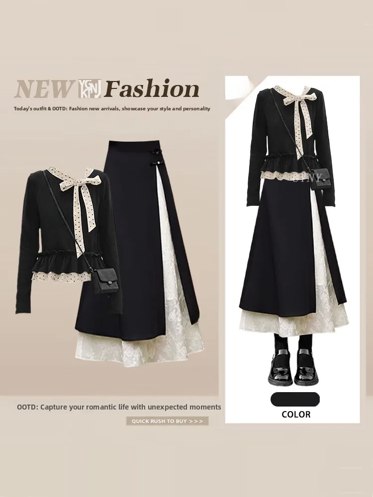 Elegant Lady Style Half Skirt with Color Block Polka Dot Knot Hem Spring Split Splice Women's Fashion Ensemble
Elegant Lady Style Half Skirt with Color Block Polka Dot Knot Hem Spring Split Splice Women's Fashion Ensemble