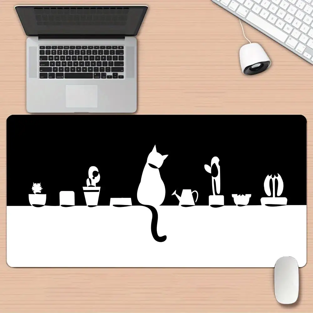 Chic Minimal Cat Cactus Silhouette Large Mouse Pad Gaming Mats Rubber Anti-Slip Desk Pad Edge Locking Office Mat PC Accessories
Chic Minimal Cat Cactus Silhouette Large Mouse Pad Gaming Mats Rubber Anti-Slip Desk Pad Edge Locking Office Mat PC Accessories