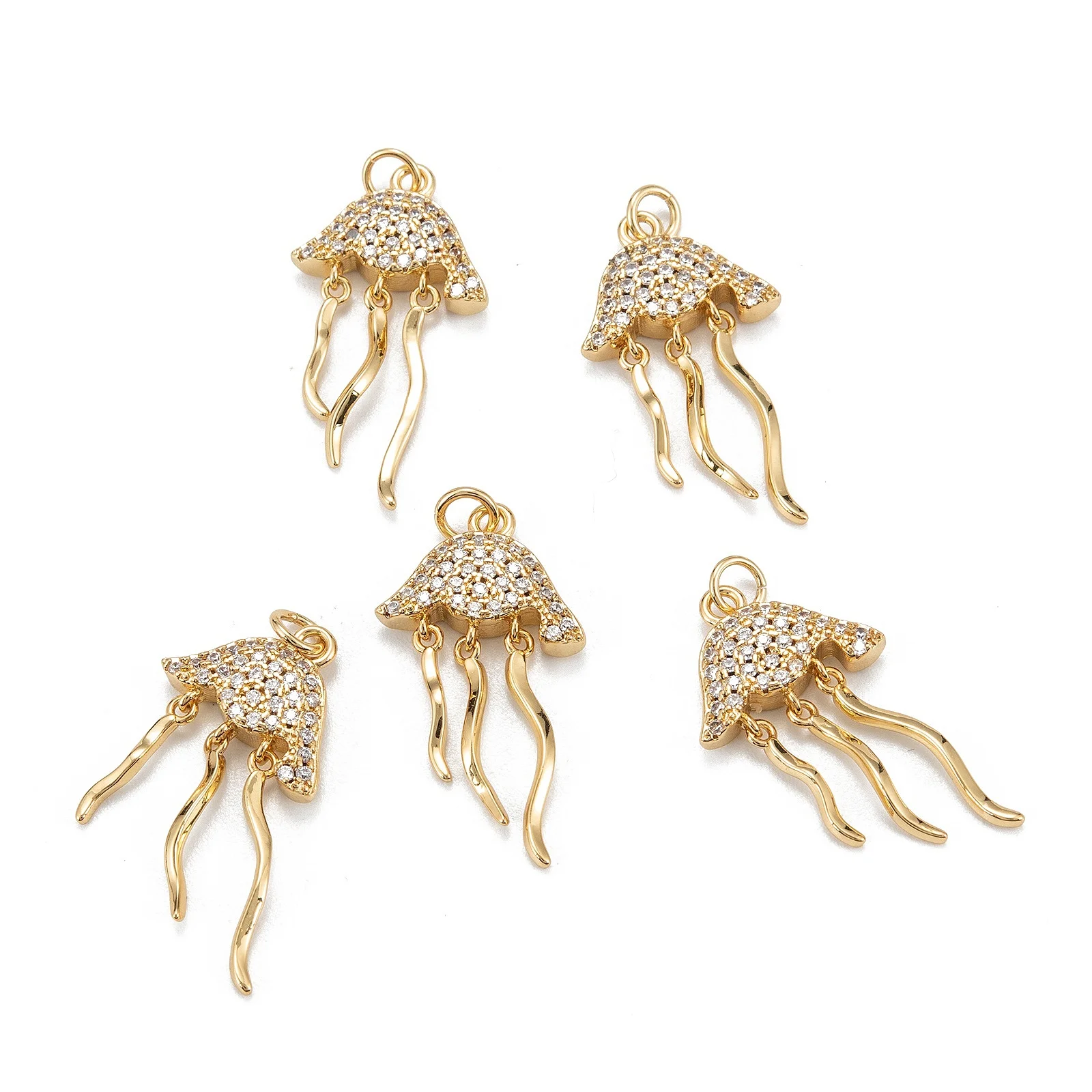 5pcs Metal Micro Pave Clear Cubic Zirconia Pendants Long-Lasting Plated Jellyfish Mixed Color for Making DIY Necklace Earring
5pcs Metal Micro Pave Clear Cubic Zirconia Pendants Long-Lasting Plated Jellyfish Mixed Color for Making DIY Necklace Earring