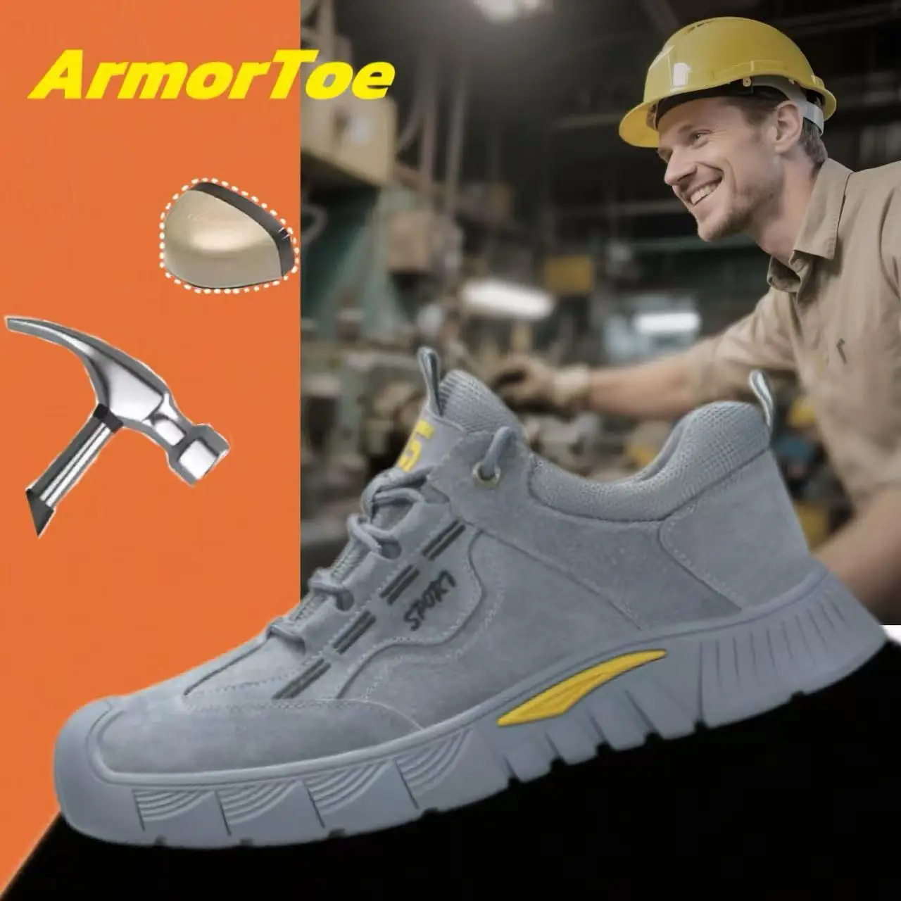 ArmorToe Steel Toe Anti-smash Anti-stabbing Wear-resistant Non-slip Safety Shoes Breathable Comfortable Work Shoes #Armor2622
ArmorToe Steel Toe Anti-smash Anti-stabbing Wear-resistant Non-slip Safety Shoes Breathable Comfortable Work Shoes #Armor2622