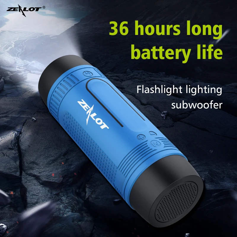 zealot S1 Portable Bluetooth Speaker Wireless Bicycle Speaker fm Radio Outdoor Waterproof Boombox Support TF Card,AUX,Flashlight
zealot S1 Portable Bluetooth Speaker Wireless Bicycle Speaker fm Radio Outdoor Waterproof Boombox Support TF Card,AUX,Flashlight