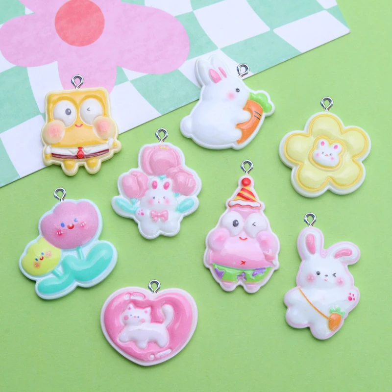 20Pcs Cute Rabbit Flower Heart Cat Resin Charms For Jewelry Making Pendants DIY Earring Necklace Bracelet Accessories
20Pcs Cute Rabbit Flower Heart Cat Resin Charms For Jewelry Making Pendants DIY Earring Necklace Bracelet Accessories