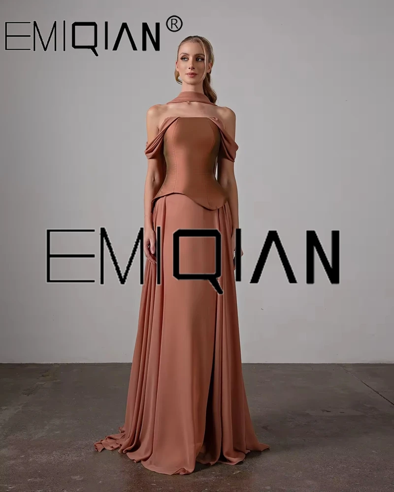 Modern Strapless Off the Shoulder Satin Chiffon Evening Dress Graceful Ribbons Pleats Photo Color Vestido De Festa
Modern Strapless Off the Shoulder Satin Chiffon Evening Dress Graceful Ribbons Pleats Photo Color Vestido De Festa