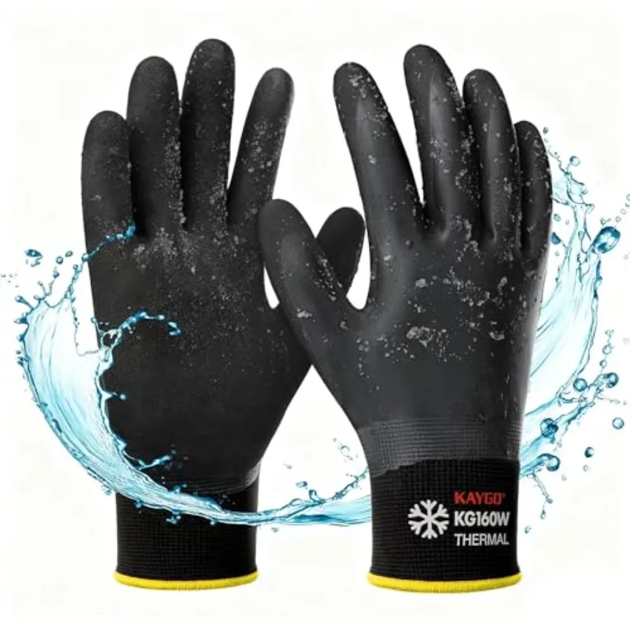 Winter Waterproof Work Gloves for Men and Women 3 Pairs Thermal Insulated Freezer Rubber Coated Gloves Super Grip KG160 XL
Winter Waterproof Work Gloves for Men and Women 3 Pairs Thermal Insulated Freezer Rubber Coated Gloves Super Grip KG160 XL