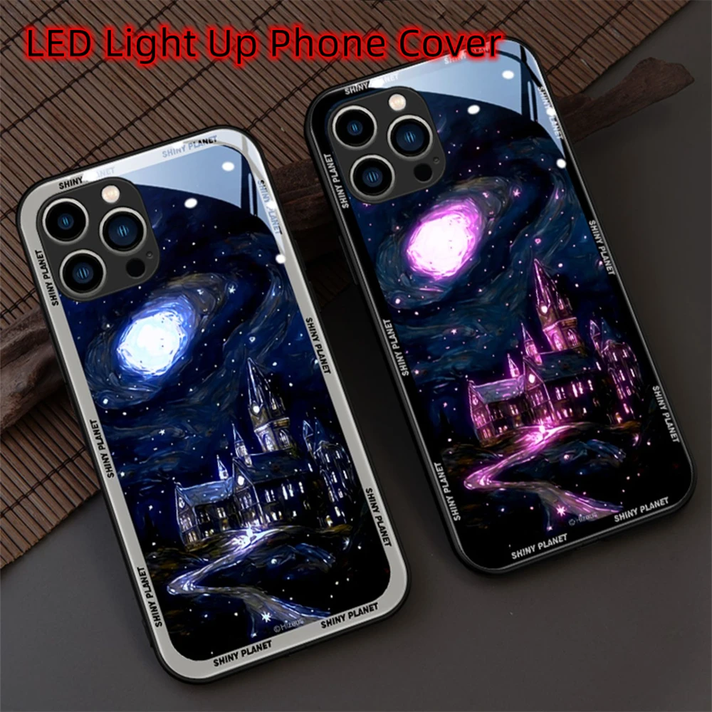 Cute Magic Castle LED Light Up Phone Case Glitter Back Cover For iPhone 15 14 13 12 11 Pro Max Mini X XS XR SE2020 6 7 8 Plus
Cute Magic Castle LED Light Up Phone Case Glitter Back Cover For iPhone 15 14 13 12 11 Pro Max Mini X XS XR SE2020 6 7 8 Plus