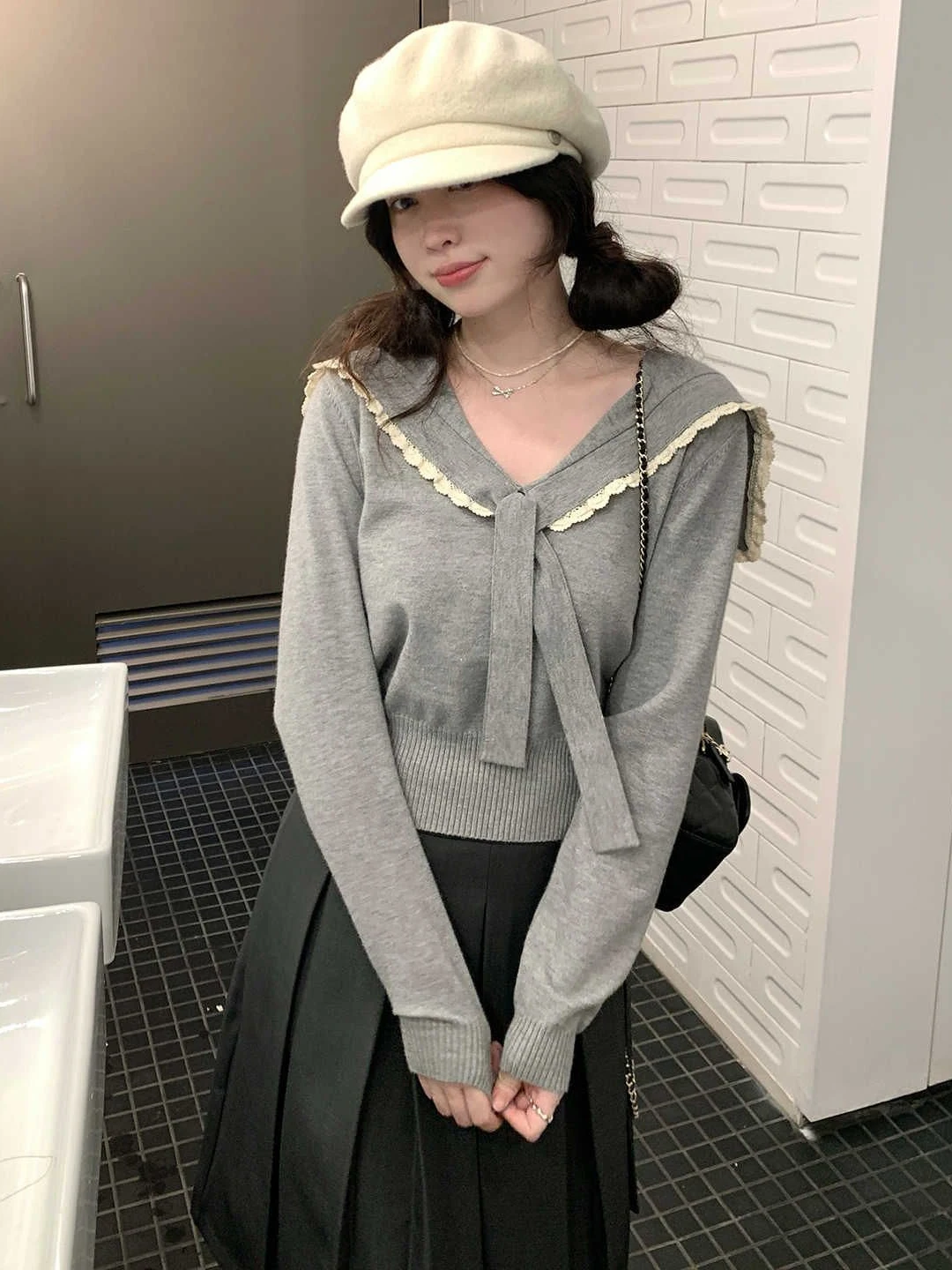 ay Navy Collar Long Sve Knitted Sweater Women's Slim Fit ort Sle Autumn College Sle Top Early Autumn Korean Sle ...
ay Navy Collar Long Sve Knitted Sweater Women's Slim Fit ort Sle Autumn College Sle Top Early Autumn Korean Sle ...