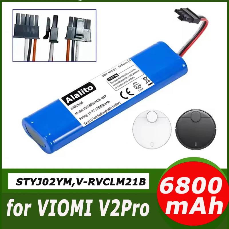 Литий-ионный аккумулятор 14,4 В, 2800 мАч, 18650, для Viomi V2 Pro V-RVCLM21B и Mi Vacuum Mop-P STYJ02YM, сменный аккумулятор для робота-пылесоса
Литий-ионный аккумулятор 14,4 В, 2800 мАч, 18650, для Viomi V2 Pro V-RVCLM21B и Mi Vacuum Mop-P STYJ02YM, сменный аккумулятор для робота-пылесоса