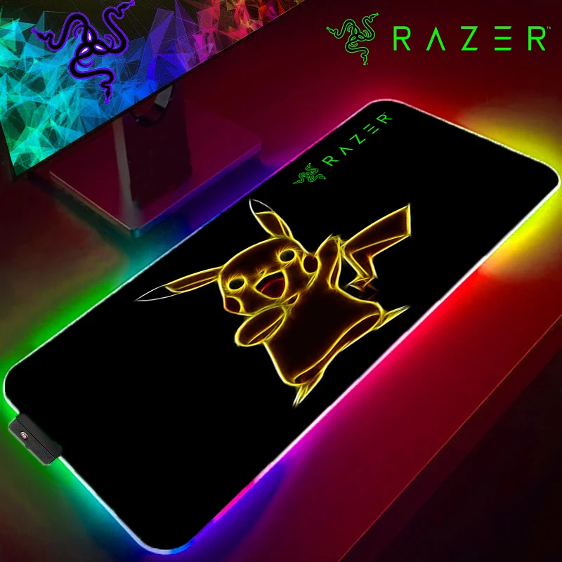 RAZER Pikachu Goliathus RGB Mouse Pad Gaming Computer Offices Pc Accessories XXL Keyboard Carpet Mousepad Cool Large Desk Mat
RAZER Pikachu Goliathus RGB Mouse Pad Gaming Computer Offices Pc Accessories XXL Keyboard Carpet Mousepad Cool Large Desk Mat