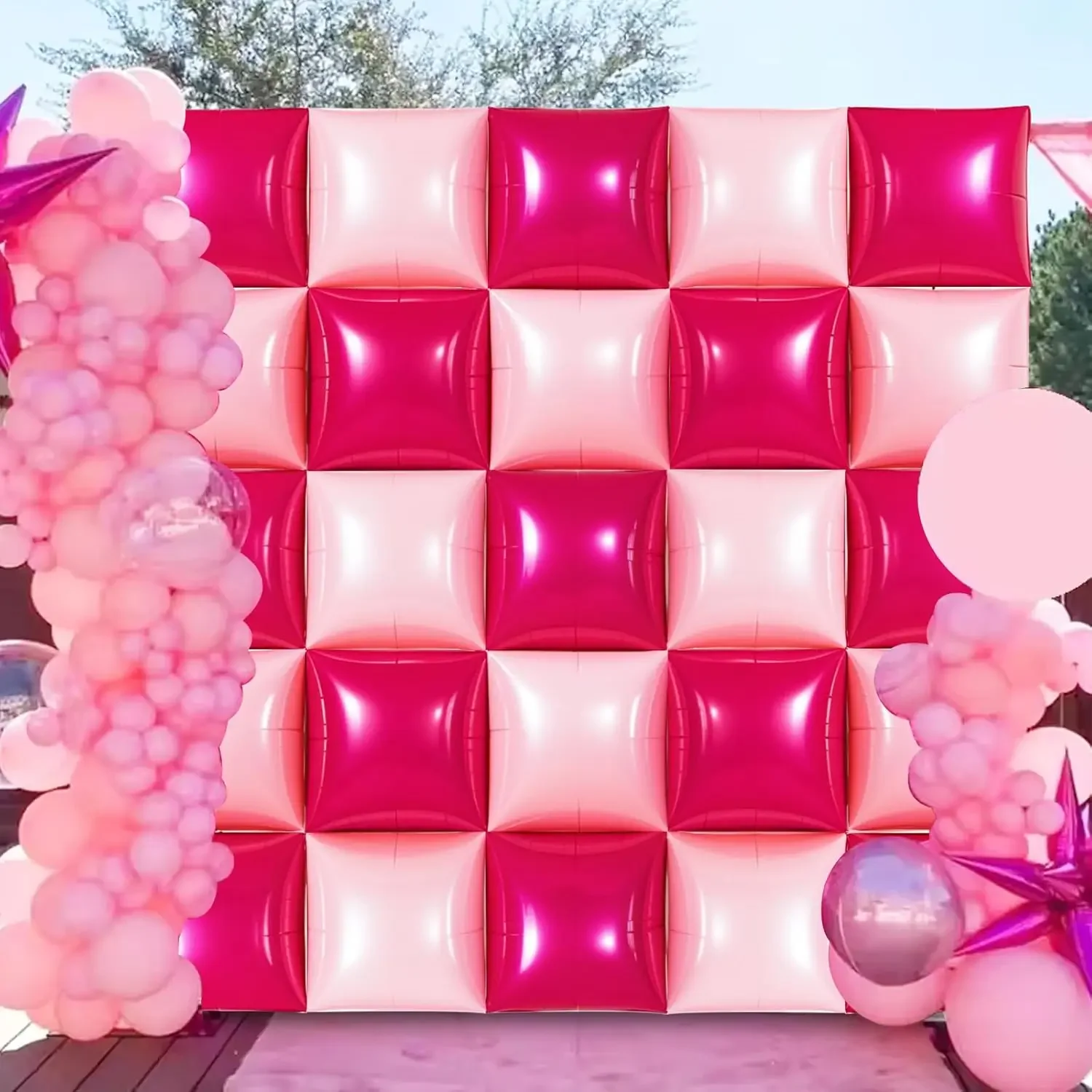 25pcs Square Foil Balloons Wall Double-sided Square Balloon DIY Wall Arch Kit for Wedding Birthday Christmas Party Backdrops
25pcs Square Foil Balloons Wall Double-sided Square Balloon DIY Wall Arch Kit for Wedding Birthday Christmas Party Backdrops