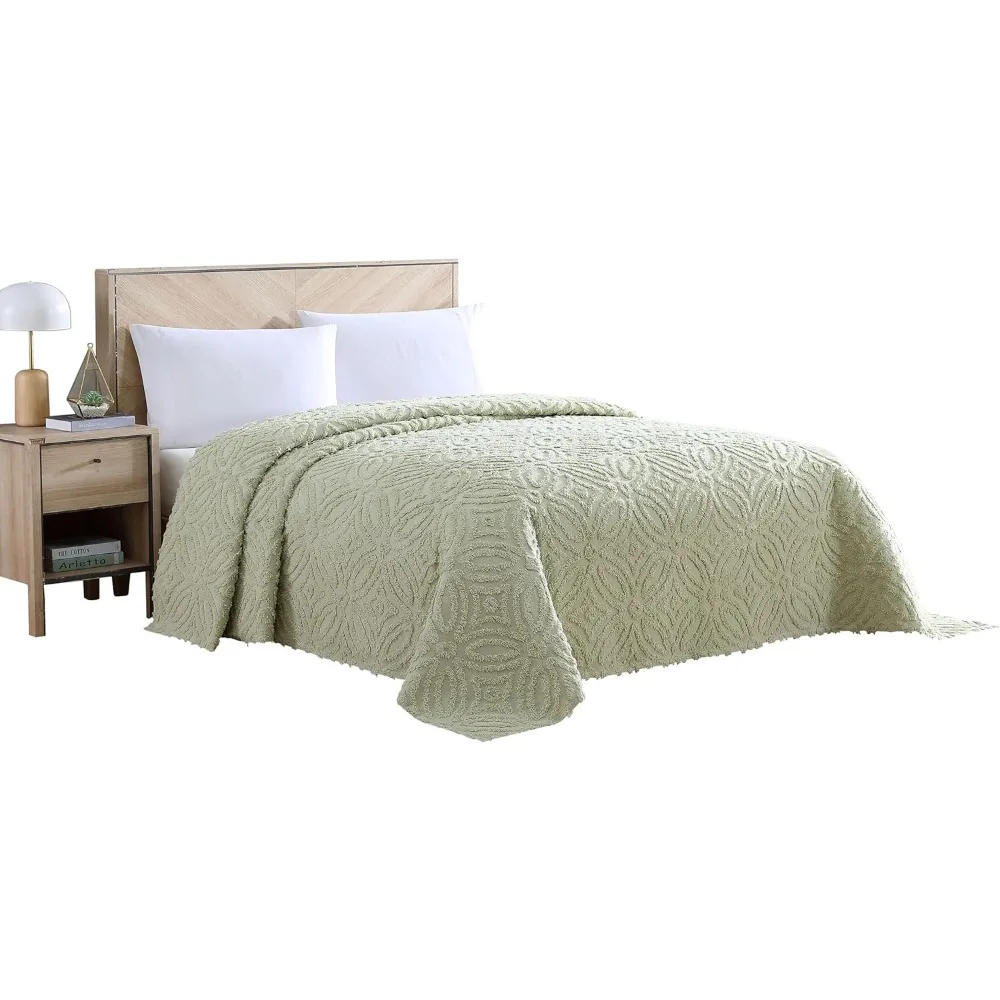 Wedding Ring Chenille Bedspread, King, Sage
Wedding Ring Chenille Bedspread, King, Sage