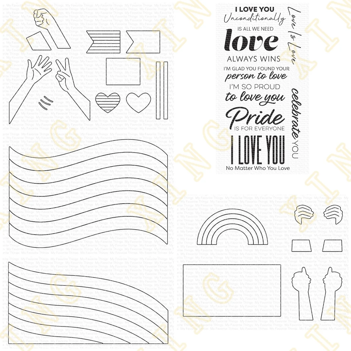 New Wavy Rainbow Love Everyone Metal Cutting Dies Clear Stamps Scrapbooking Make Photo Album Card DIY Paper Embossing Craft
New Wavy Rainbow Love Everyone Metal Cutting Dies Clear Stamps Scrapbooking Make Photo Album Card DIY Paper Embossing Craft