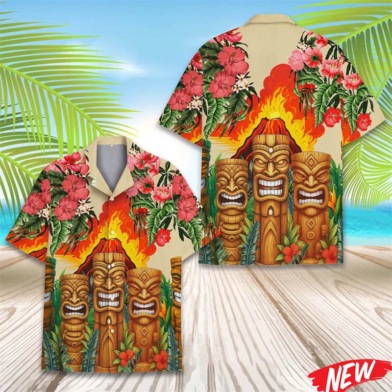 New In Tiki Pattern Hawaiian Shirt For Men 2026 Spring Summer Beach Button Short Sleeve Women Quick Dry Oversized Lapel Shirt
New In Tiki Pattern Hawaiian Shirt For Men 2026 Spring Summer Beach Button Short Sleeve Women Quick Dry Oversized Lapel Shirt