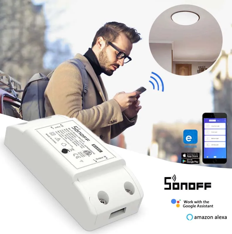 SONOFF BASICR4 Новый Wi-Fi умный переключатель универсальный автоматический выключатель релейный модуль умный дом таймер переключатель дистанционное управление Alexa Google
SONOFF BASICR4 Новый Wi-Fi умный переключатель универсальный автоматический выключатель релейный модуль умный дом таймер переключатель дистанционное управление Alexa Google
