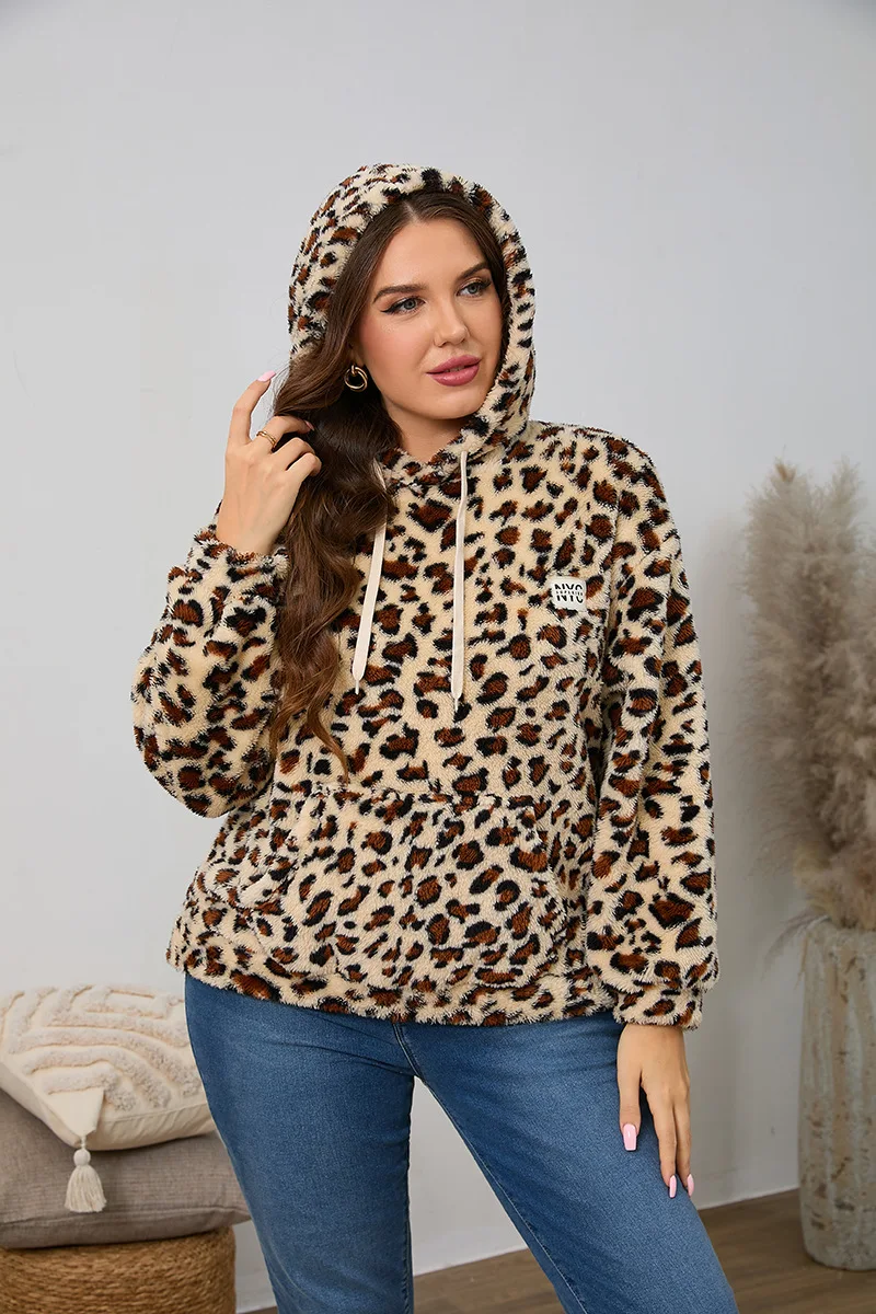 Womens Leopard Print Coat Hooded Pullover
Womens Leopard Print Coat Hooded Pullover