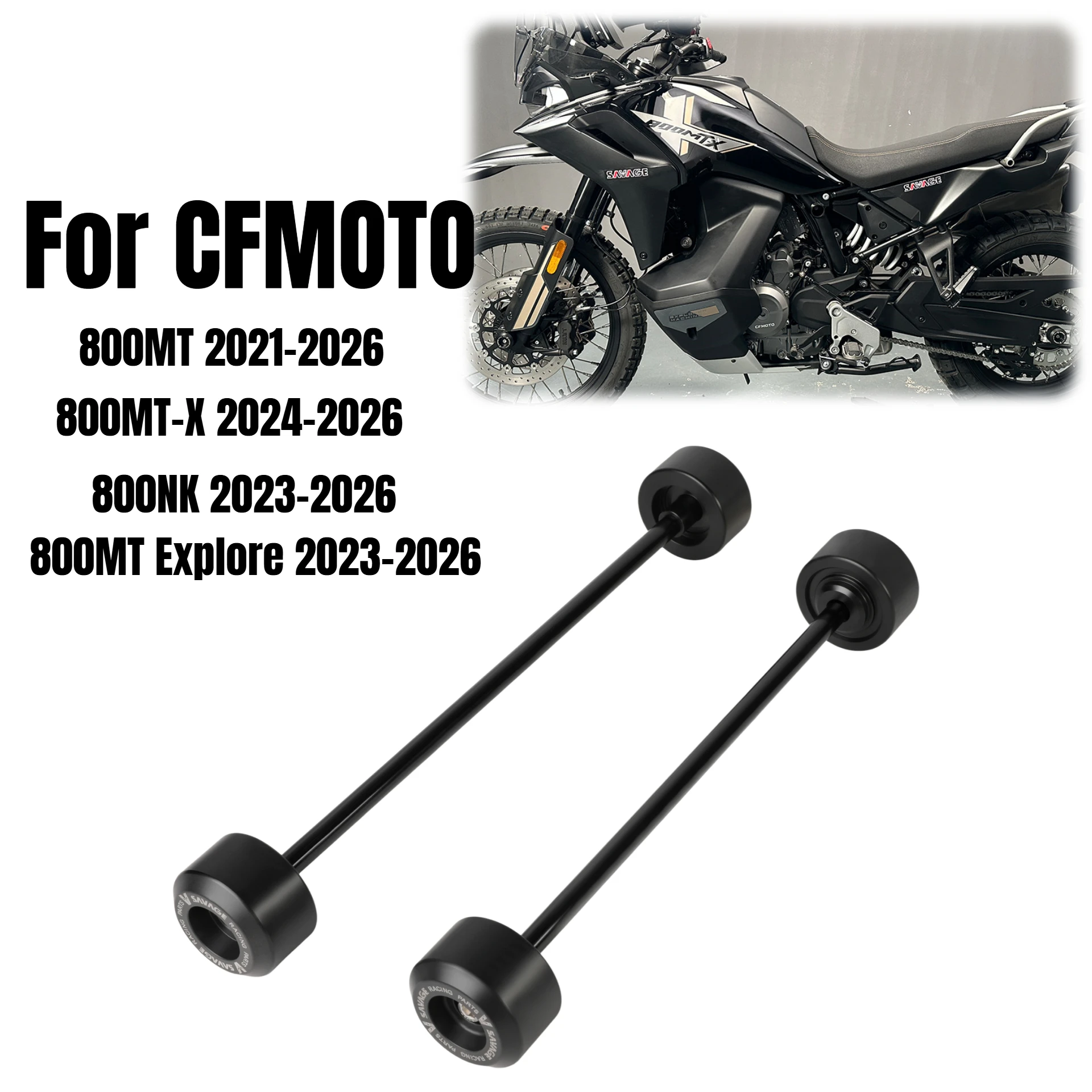 For CFMOTO 800NK 800MT 2021-2026 Falling Protect Guard Front Rear Fork Axle Wheel Crash Sliders Swingarm Spool 800 NK MT MT-X
For CFMOTO 800NK 800MT 2021-2026 Falling Protect Guard Front Rear Fork Axle Wheel Crash Sliders Swingarm Spool 800 NK MT MT-X