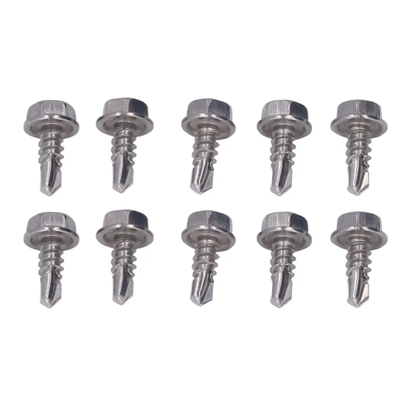 50Pcs Self Tapping Screw Hex Washer Stainless Steel 4.8x13mm Fastener Accessory Set Kit
50Pcs Self Tapping Screw Hex Washer Stainless Steel 4.8x13mm Fastener Accessory Set Kit
