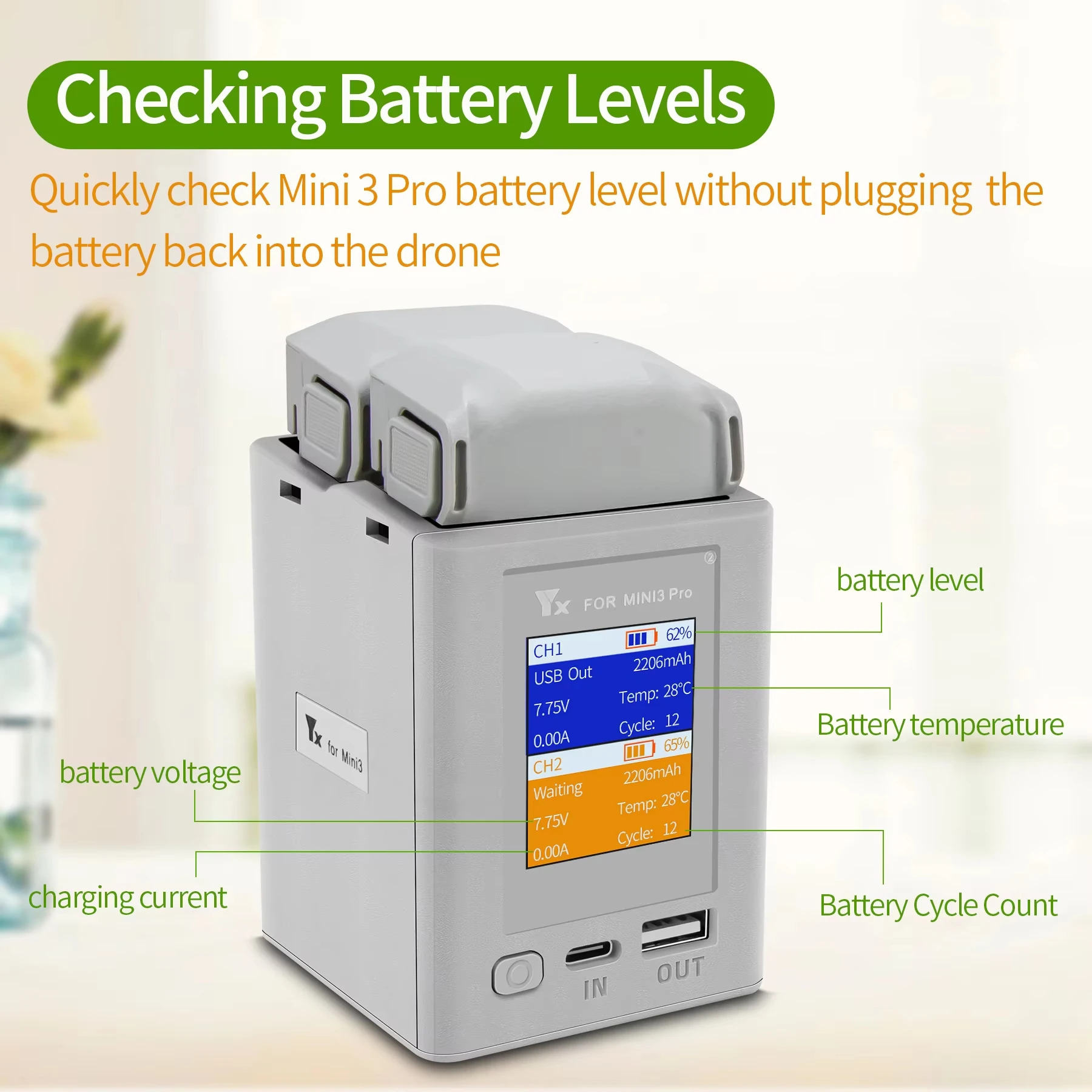 For DJI Mini 4 Pro/Mini 3 Pro Charging Butler Digital Display Charging Hub Battery Intelligent Charger Drone Accessories
For DJI Mini 4 Pro/Mini 3 Pro Charging Butler Digital Display Charging Hub Battery Intelligent Charger Drone Accessories