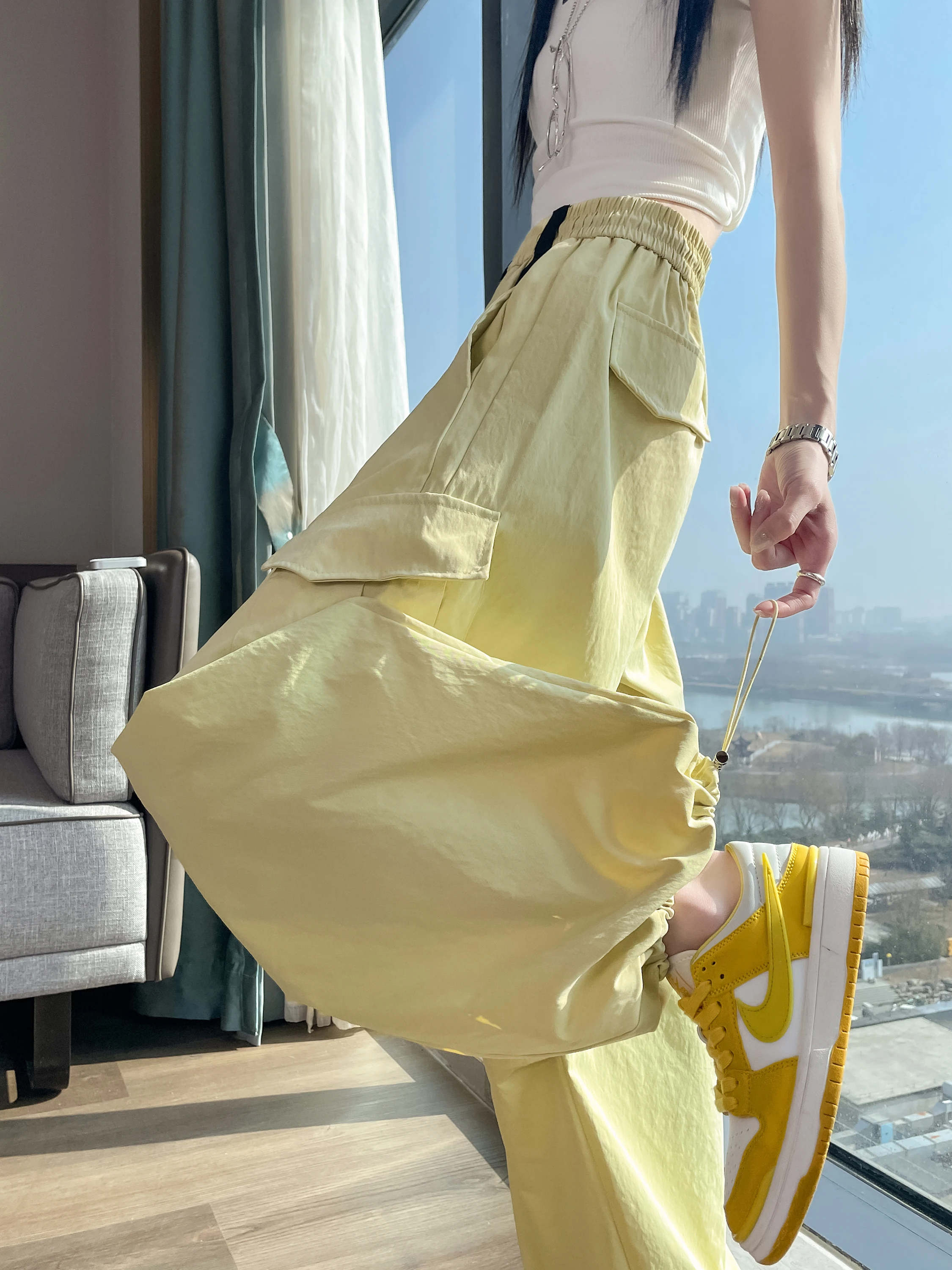 American Style Quick Dry Work Pants Women Summer Thin High Waist Slim Fit Sports Loose Straight Leg Wide Leg Casual Trousers
American Style Quick Dry Work Pants Women Summer Thin High Waist Slim Fit Sports Loose Straight Leg Wide Leg Casual Trousers