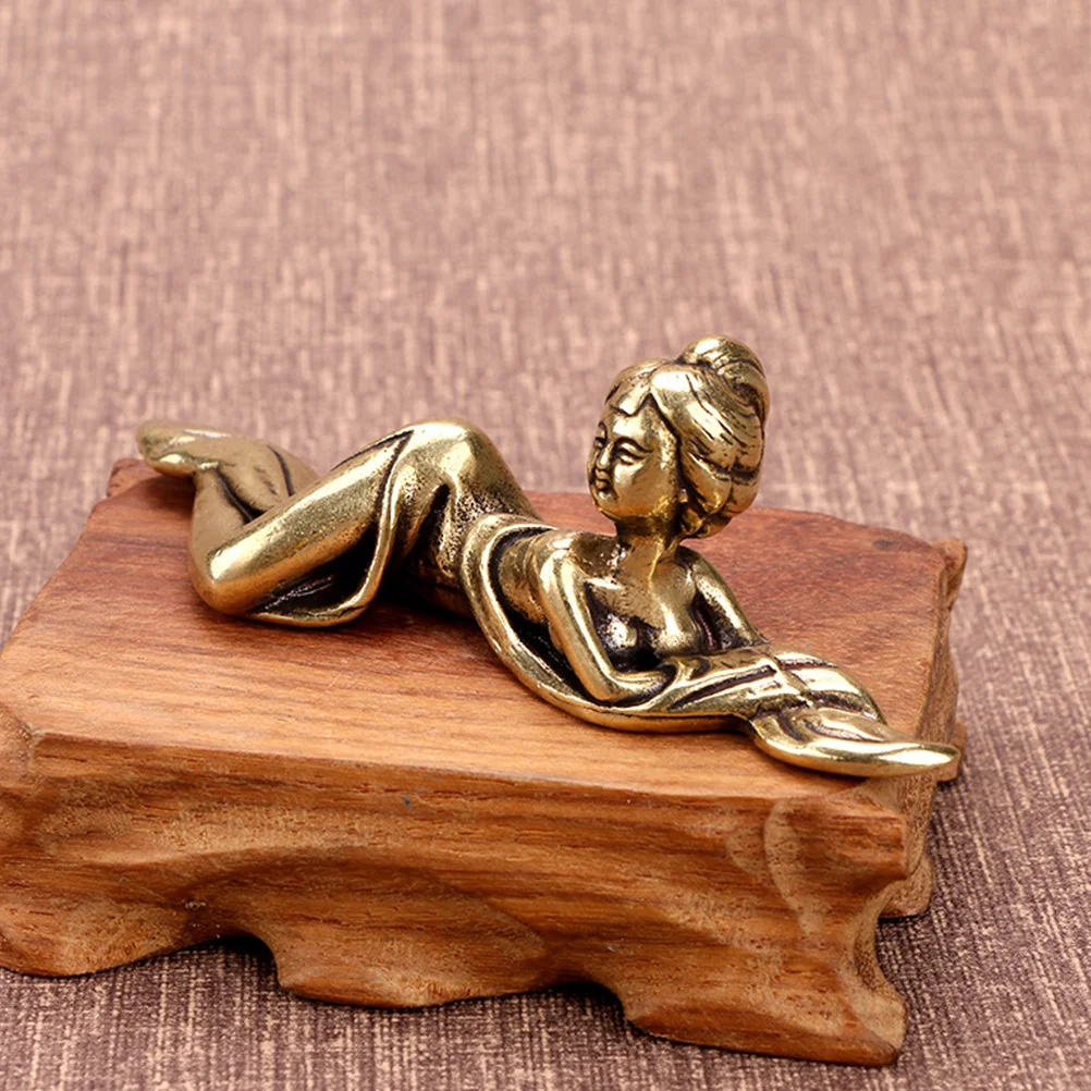 1Pcs Brass Lady Sculpture Chinese Ancient Style Brush Pen Holder Desktop Ornament for Study Office Calligraphy Paperweight
1Pcs Brass Lady Sculpture Chinese Ancient Style Brush Pen Holder Desktop Ornament for Study Office Calligraphy Paperweight