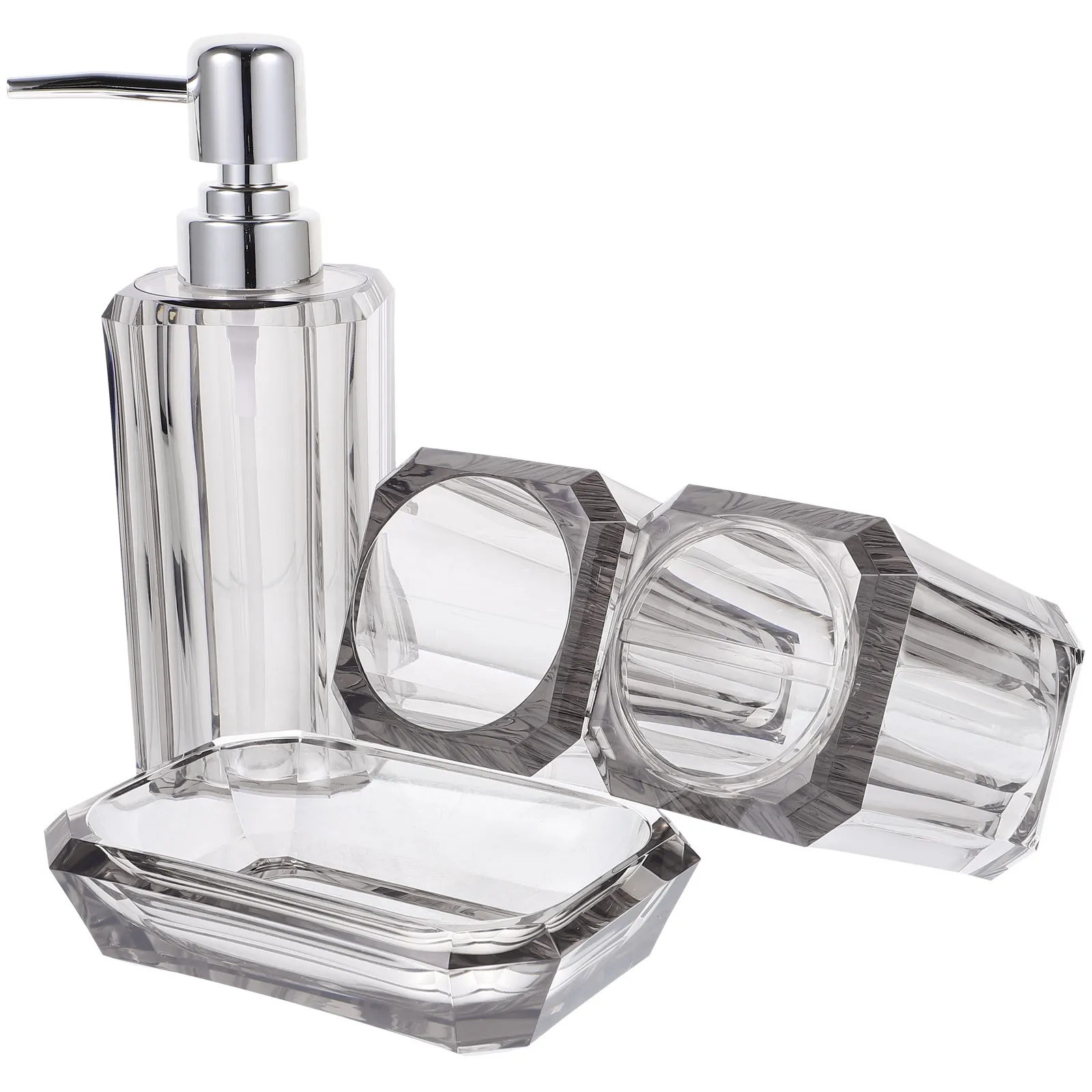 Набор аксессуаров для ванной комнаты из 4 предметов: дозаторы для мыла, шампуня, лосьона, держатель для зубных щеток, многоразовый современный органайзер для столешницы
Набор аксессуаров для ванной комнаты из 4 предметов: дозаторы для мыла, шампуня, лосьона, держатель для зубных щеток, многоразовый современный органайзер для столешницы