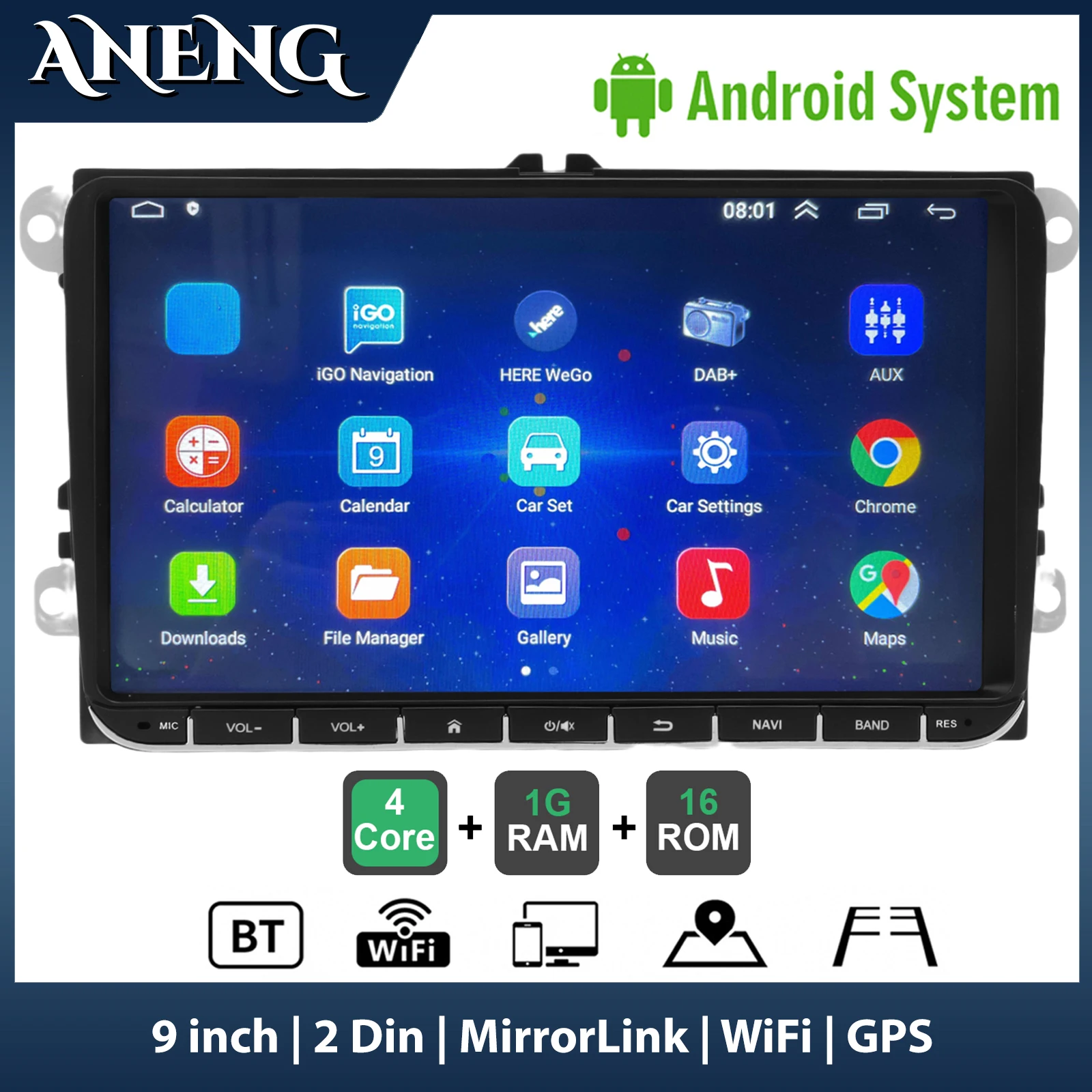 9 inch 2 Din Android 10.1 Automotive Multimedia Player Car Radio Mp5 with Bluetooth Android Auto CarPlay GPS WiFi for VW Passat
9 inch 2 Din Android 10.1 Automotive Multimedia Player Car Radio Mp5 with Bluetooth Android Auto CarPlay GPS WiFi for VW Passat