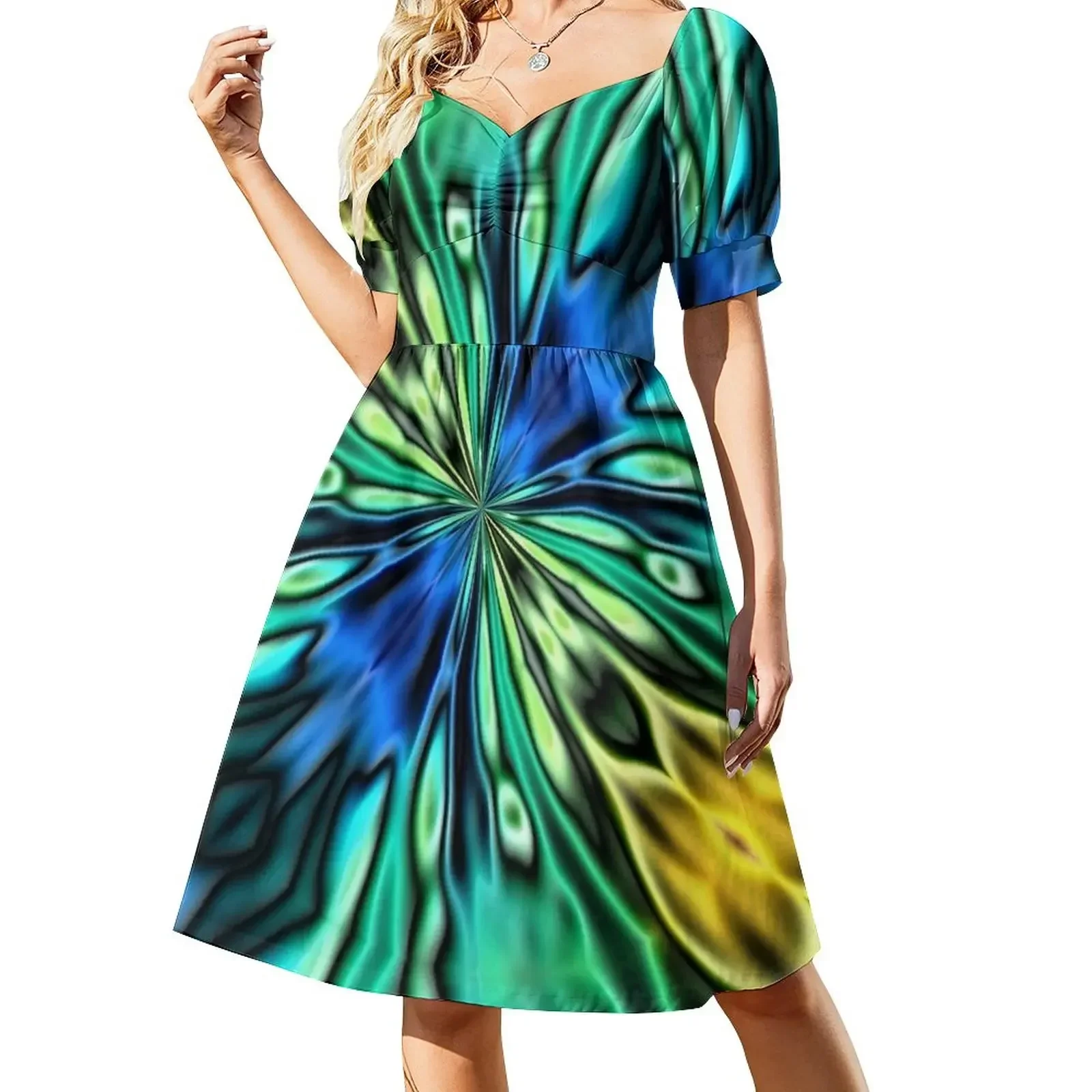 Yellow Blue Green and Black Abstract Short-Sleeved Dress women long dresses luxury evening dress woman for wedding Dress
Yellow Blue Green and Black Abstract Short-Sleeved Dress women long dresses luxury evening dress woman for wedding Dress