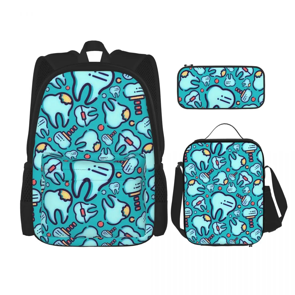 Dentist Dental Cartoon Teeth Pattern Backpacks Students Bookbag School Bags Rucksack Lunch Bag Pen Bag Three-Piece Set
Dentist Dental Cartoon Teeth Pattern Backpacks Students Bookbag School Bags Rucksack Lunch Bag Pen Bag Three-Piece Set