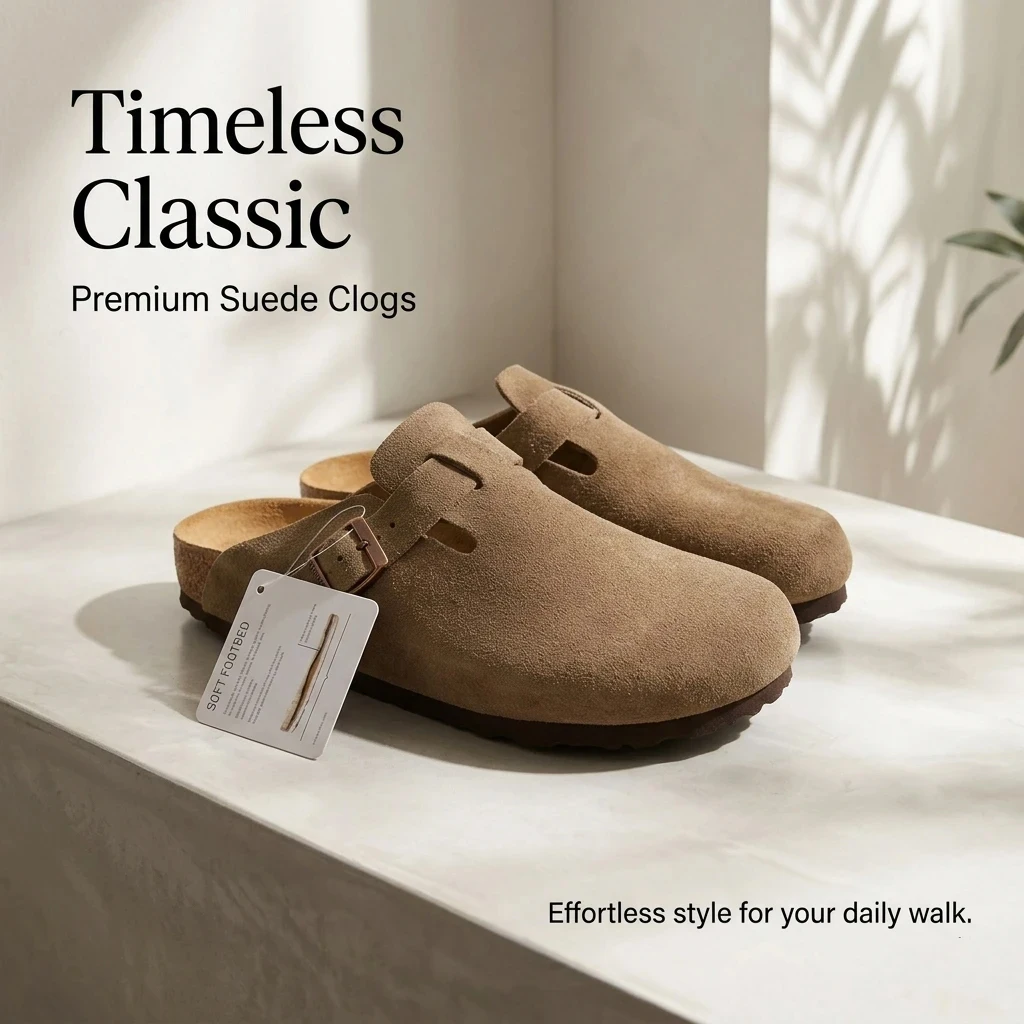 New Men's and Women's Suede Cork Shoes, Famous Design, Adjustable Shoulder Straps, Comfortable Arch Support, Cork Shoes
New Men's and Women's Suede Cork Shoes, Famous Design, Adjustable Shoulder Straps, Comfortable Arch Support, Cork Shoes