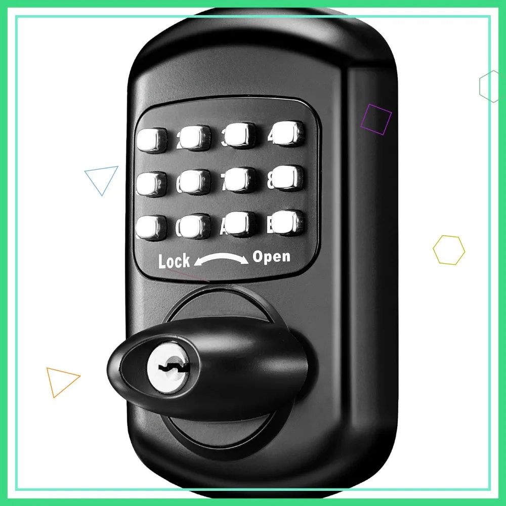 Keyless Deadbolt Keypad Entry Door Lock, 100% Mechanical Shabbos Lock - No Risk of Low Power, Black
Keyless Deadbolt Keypad Entry Door Lock, 100% Mechanical Shabbos Lock - No Risk of Low Power, Black