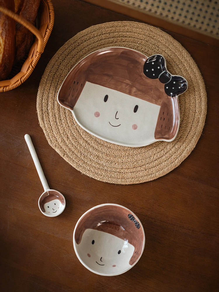 Cute Girl Ceramic Dinnerware Set Dessert Plate Water Cup Cartoon Pasta Bowl Mug Children's Birthday Gift Hand-Painted Illustr...
Cute Girl Ceramic Dinnerware Set Dessert Plate Water Cup Cartoon Pasta Bowl Mug Children's Birthday Gift Hand-Painted Illustr...