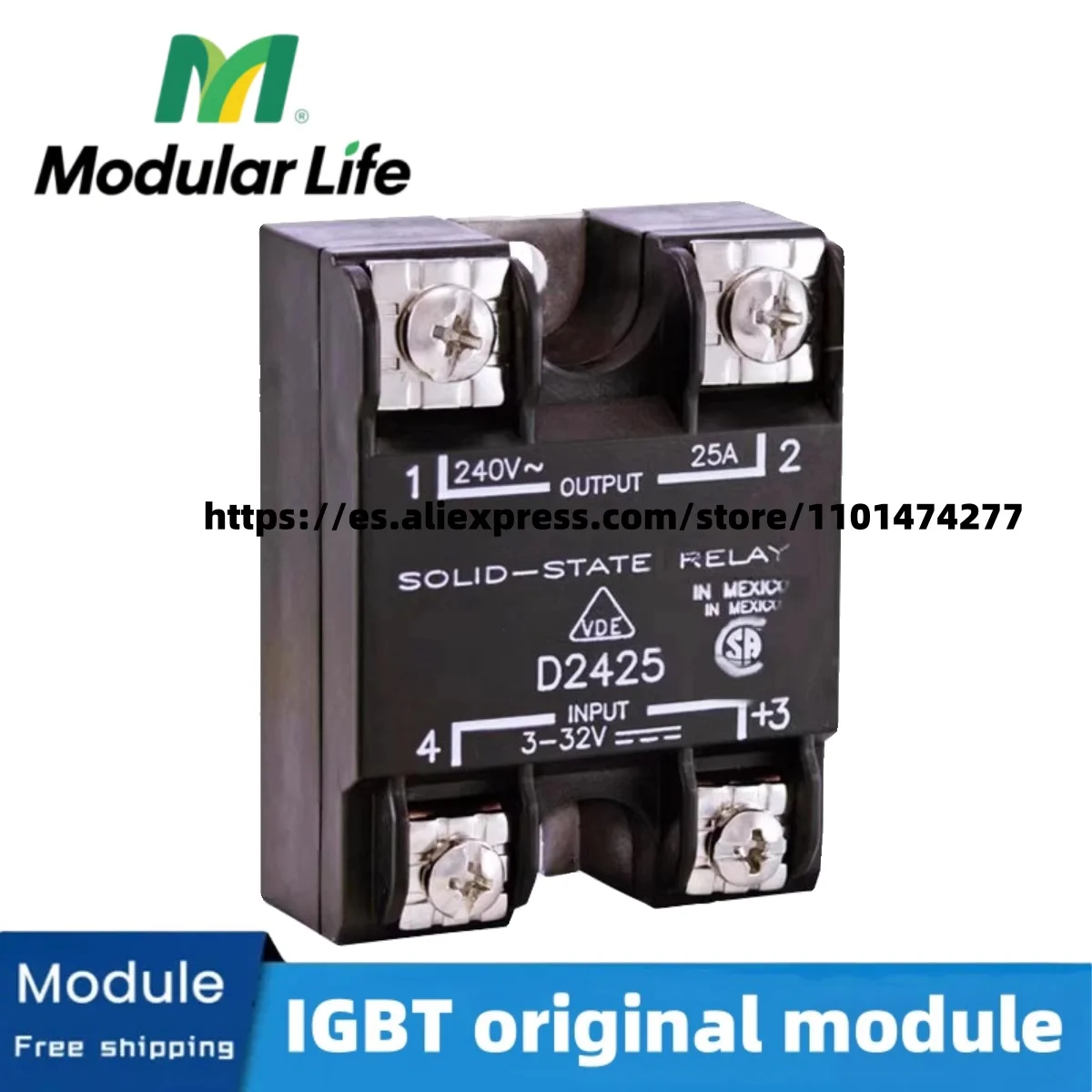 D2425 Rele SSR 20mA 32V DC-IN 25A 280V AC-OUT 4-Pin
D2425 Rele SSR 20mA 32V DC-IN 25A 280V AC-OUT 4-Pin