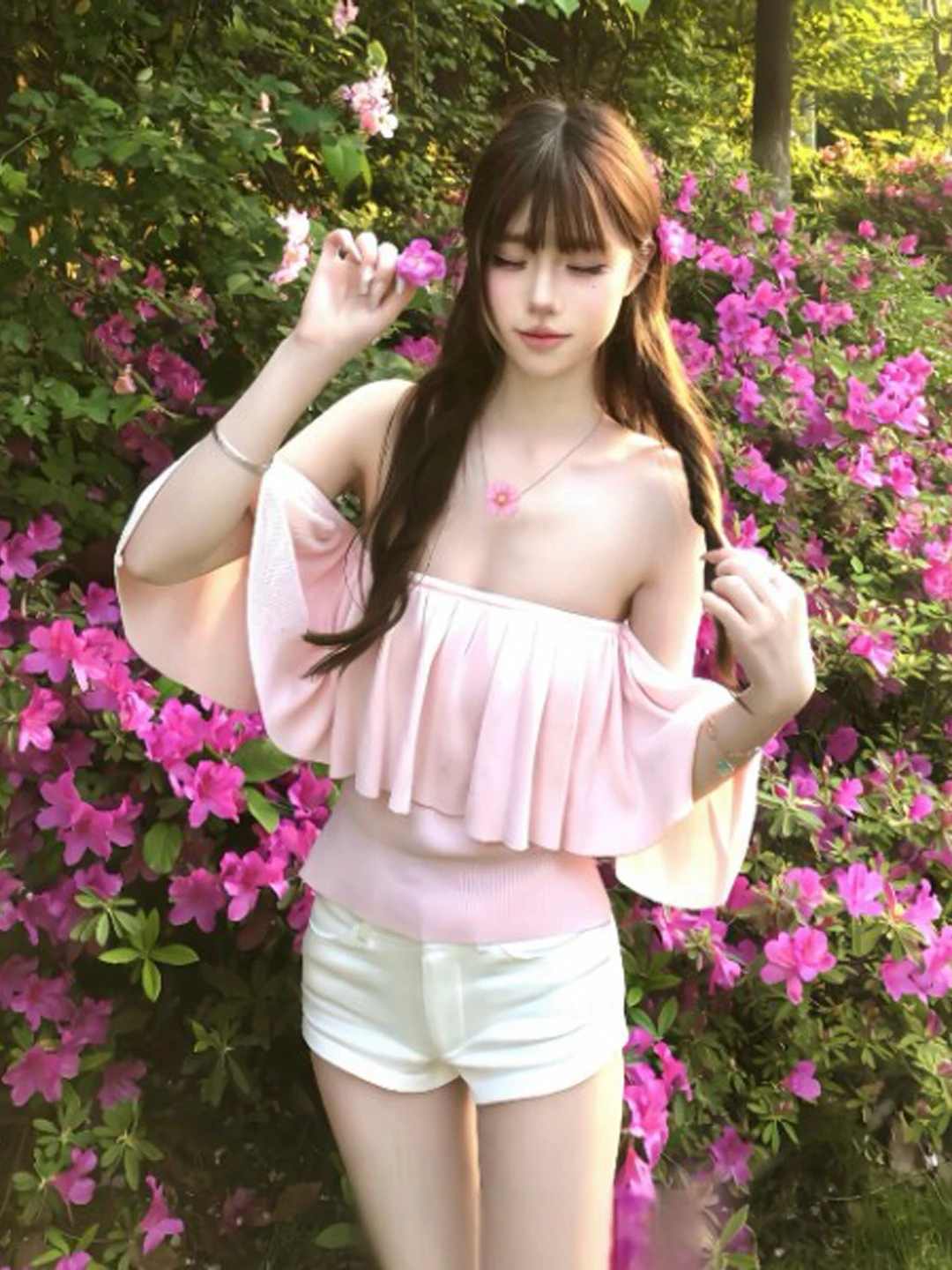 Gentle Wind Unique One-Shoulder Short-Sleeve Top High-Waisted Shorts Two-Piece Set Youthful Summer Outfit Breathable Cotton B...
Gentle Wind Unique One-Shoulder Short-Sleeve Top High-Waisted Shorts Two-Piece Set Youthful Summer Outfit Breathable Cotton B...