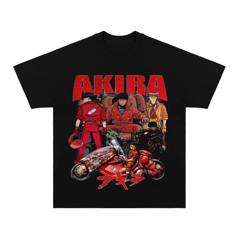 Summer AKIRA Akira Heavy Short-sleeved T-shirt Vintage American Anime Print Street Cotton Men and Women All-over Top Sport
Summer AKIRA Akira Heavy Short-sleeved T-shirt Vintage American Anime Print Street Cotton Men and Women All-over Top Sport